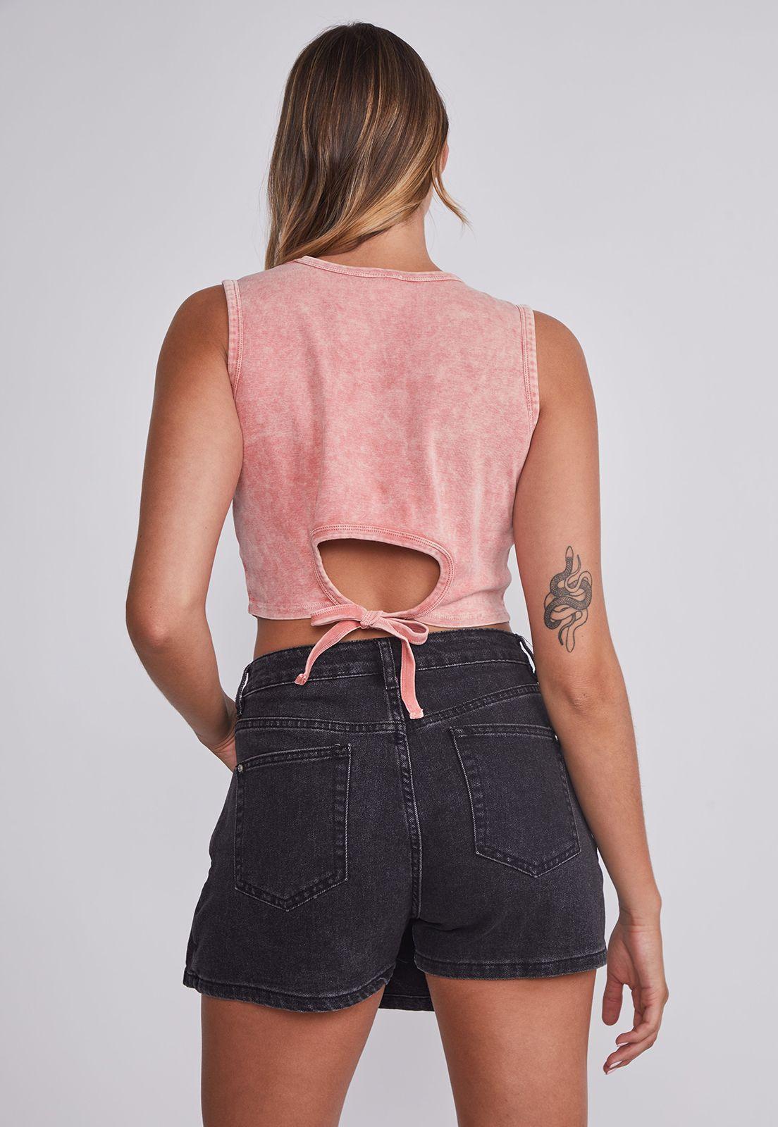 Peto Mujer Rosado Lavado Cintura Punta Sioux-2