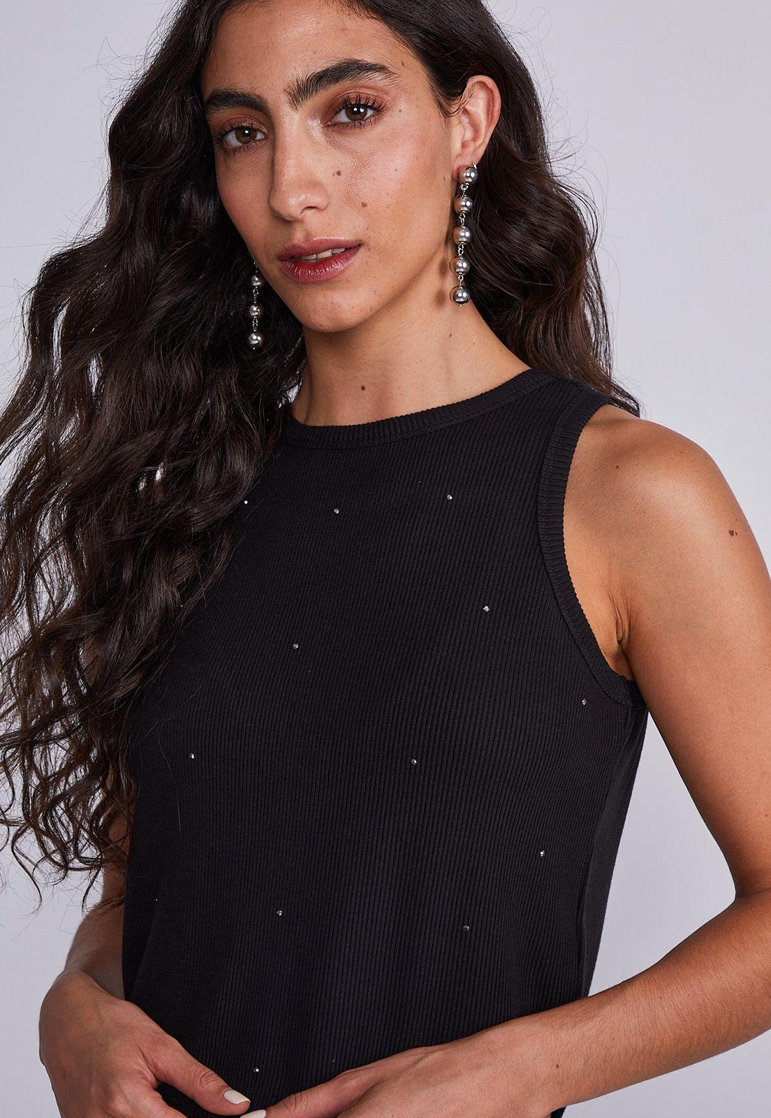 Peto Mujer Negro Tipo Camiseta Night Sioux-1