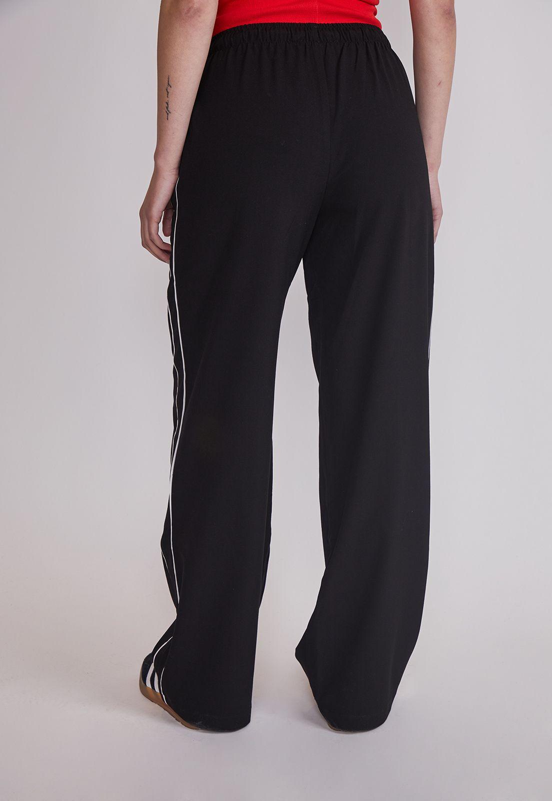 Pantalón Mujer Banda Lateral Negro Sioux-2