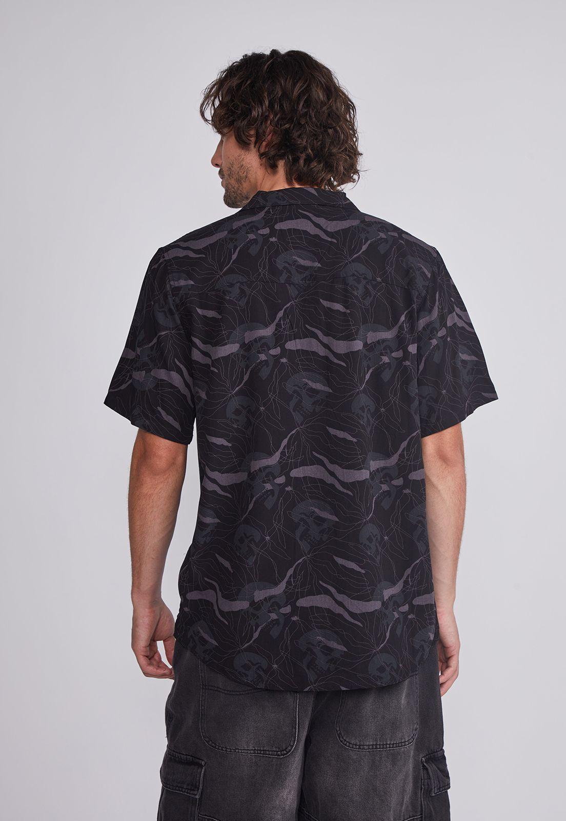 Camisa Hombre Negro Calavera Sioux-3