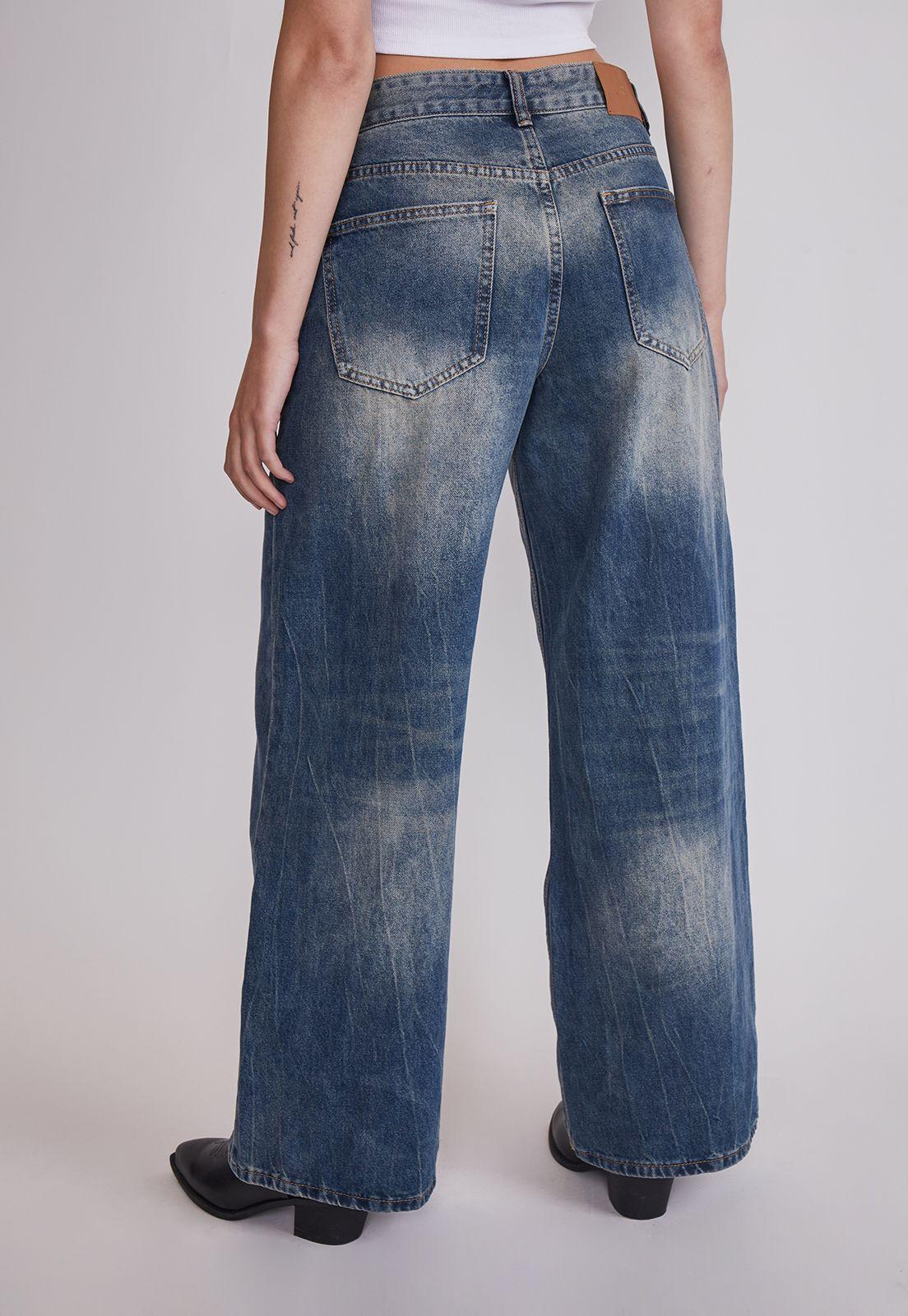 Jeans Mujer Extra Wide Leg Lavado Azul Sioux-3