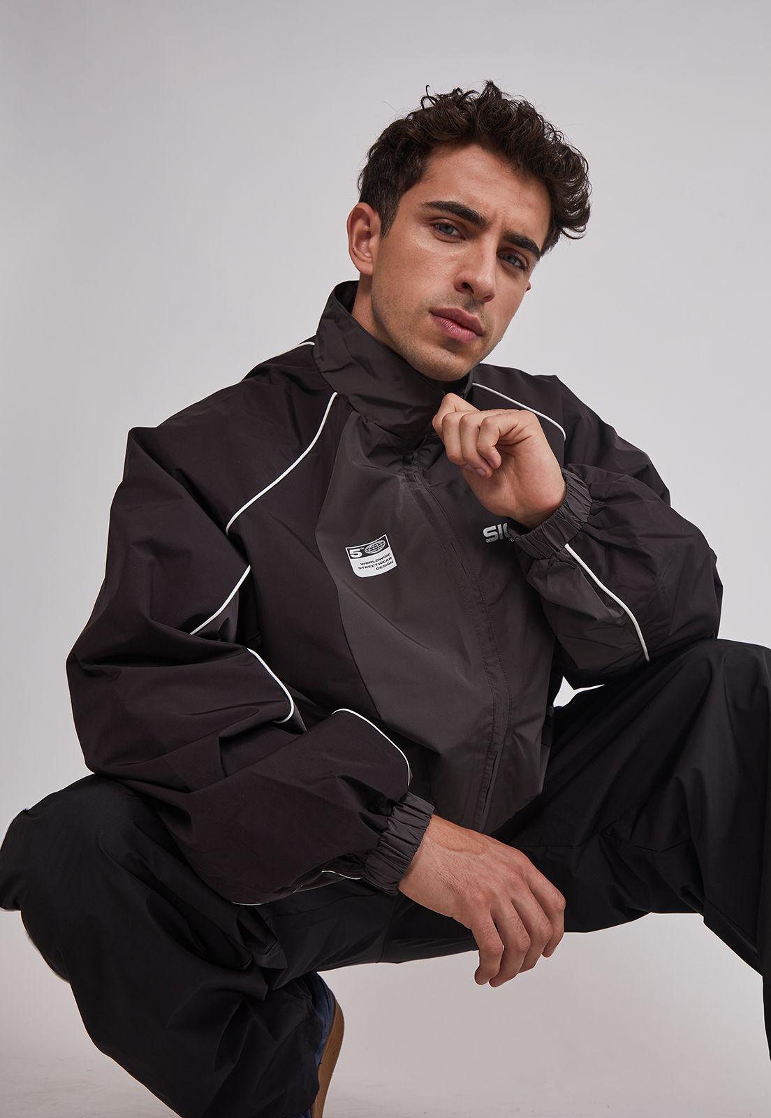 Cortaviento Hombre Técnico Sport Negro Sioux-3