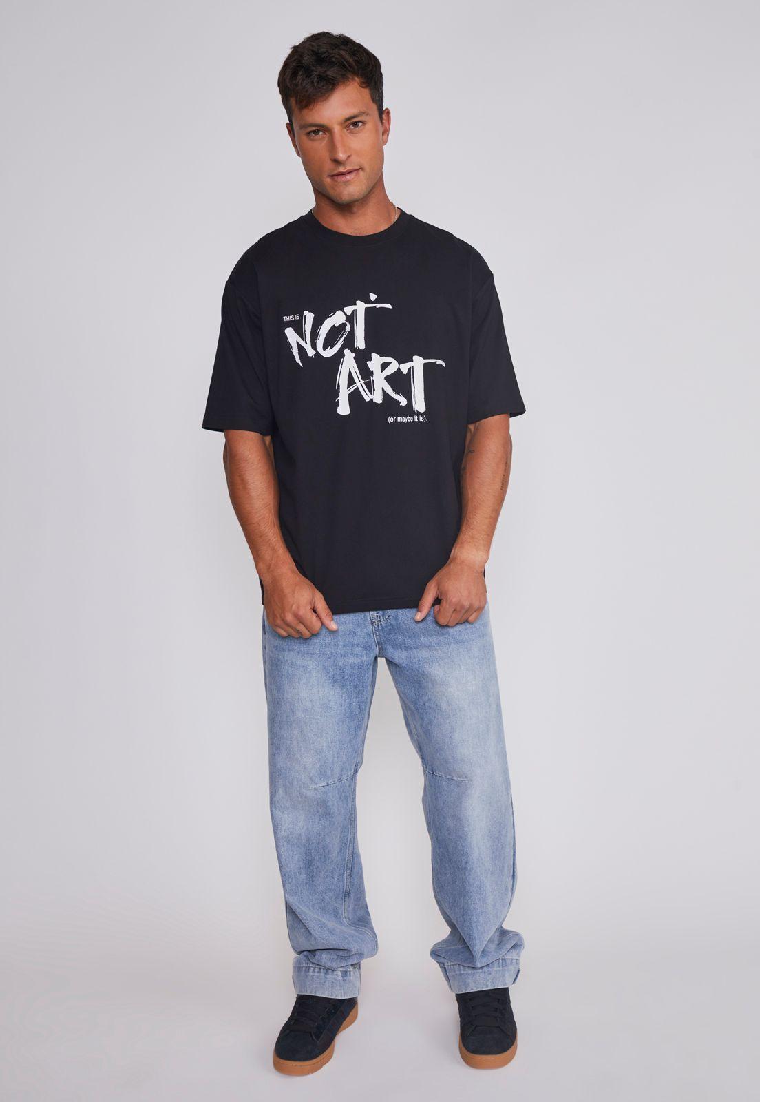 Polera Hombre Relaxed Graffitti Negro Sioux-2