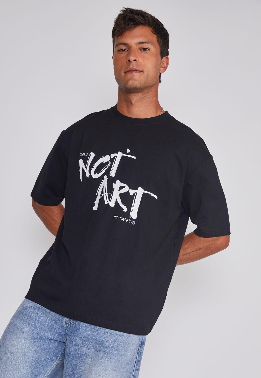Polera Hombre Relaxed Graffitti Negro Sioux-4