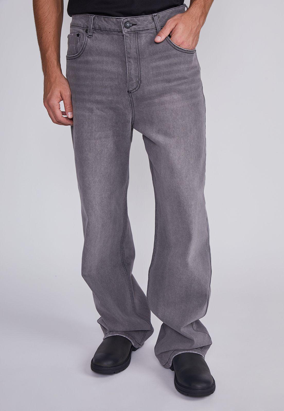 Jeans Hombre Wide Leg Gris Sioux-0