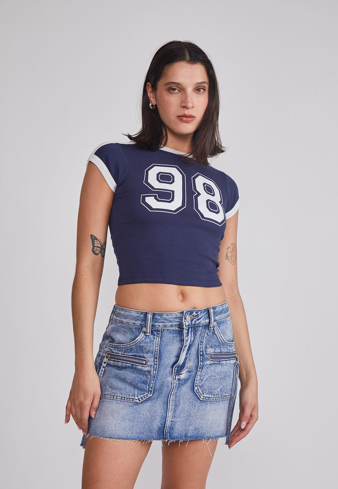 Polera Mujer Texas Azul Sioux-0