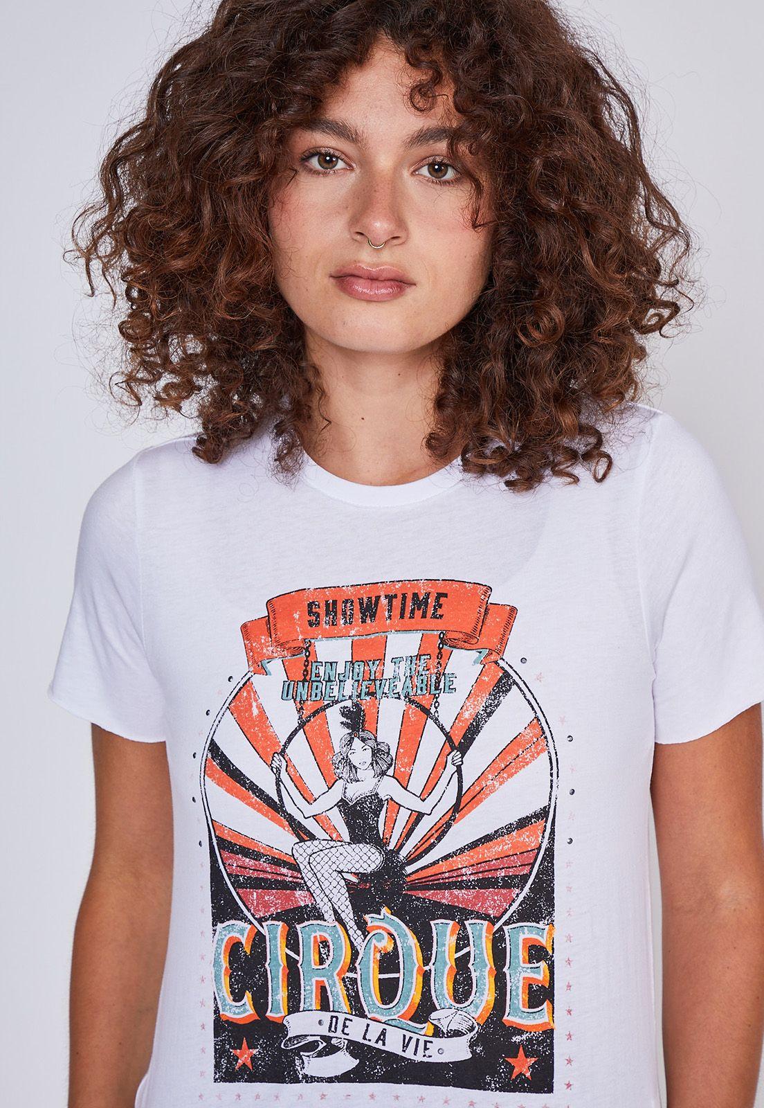 Polera Mujer Woman Circus Blanco Sioux-1
