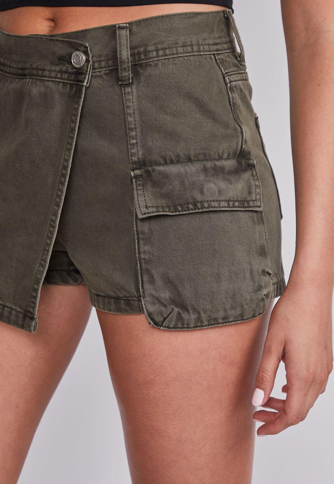 Falda Mujer Verde Lavado Sioux-2