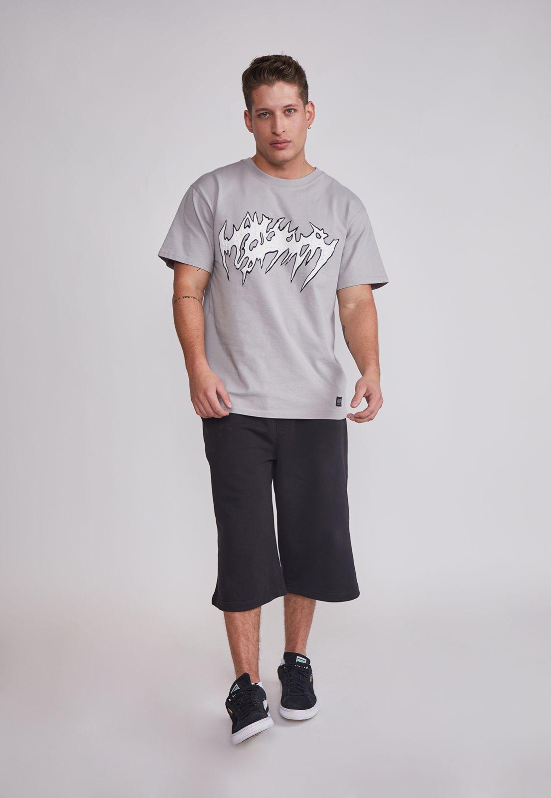 Polera Hombre Death 3D Gris Sioux-4