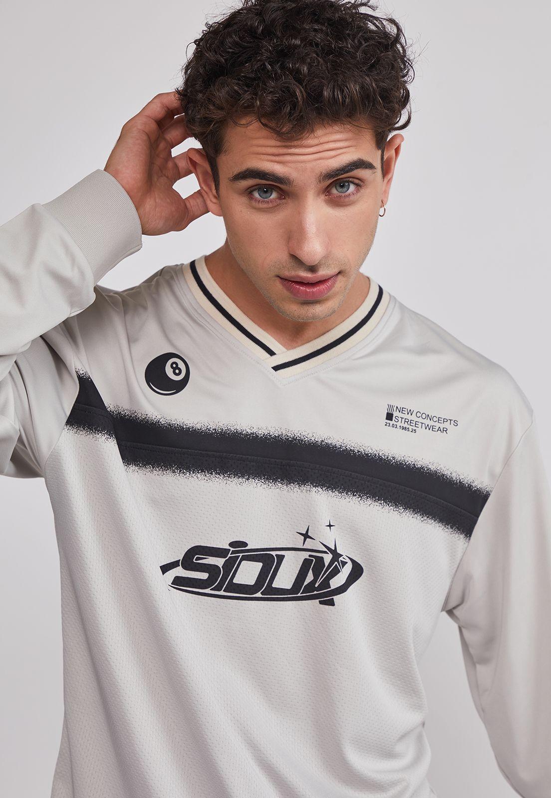 Polera Hombre Fútbol Retro Gris Sioux-2