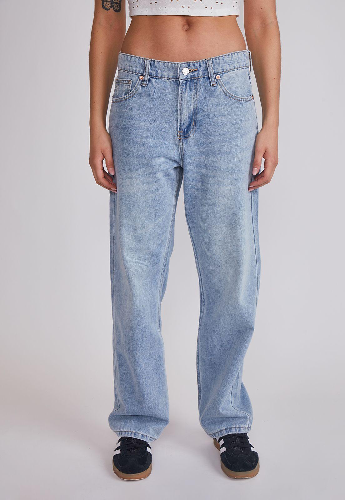Jeans Mujer Baggy Claro Celeste Sioux-0
