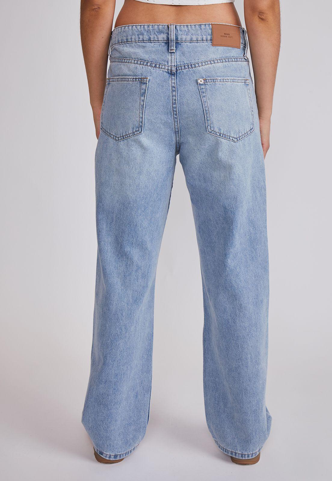 Jeans Mujer Baggy Claro Celeste Sioux-3