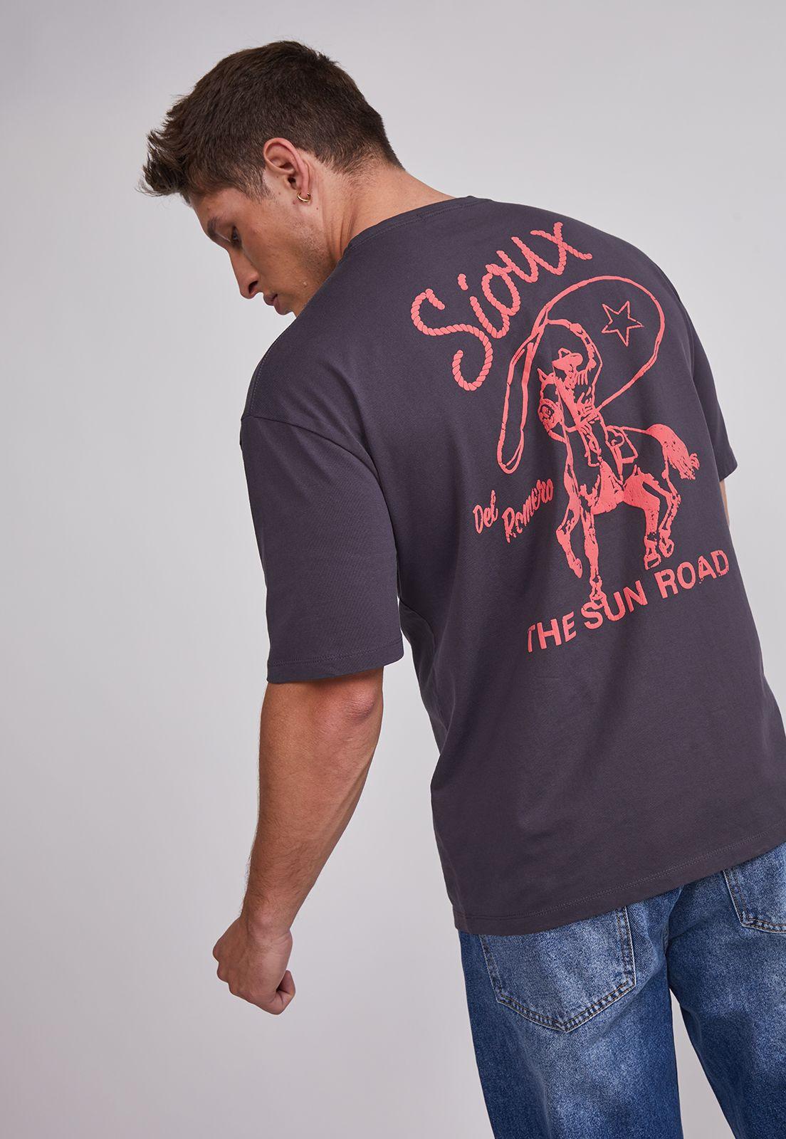 Polera Hombre Cowboy Gris Sioux-1