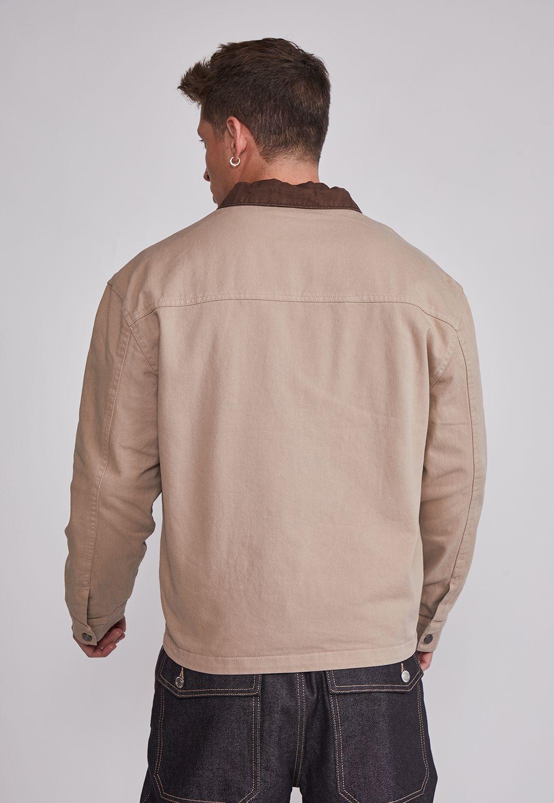 Chaqueta Hombre Con Cierre Metal Beige Sioux-3