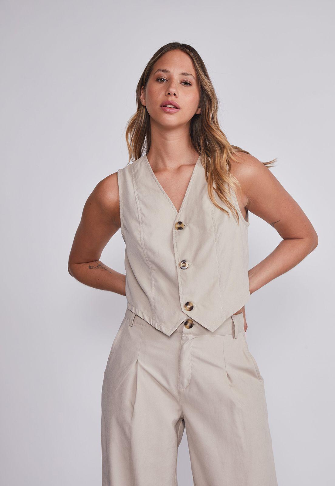 Blusa Mujer Beige Gillette Liviano Sioux-0