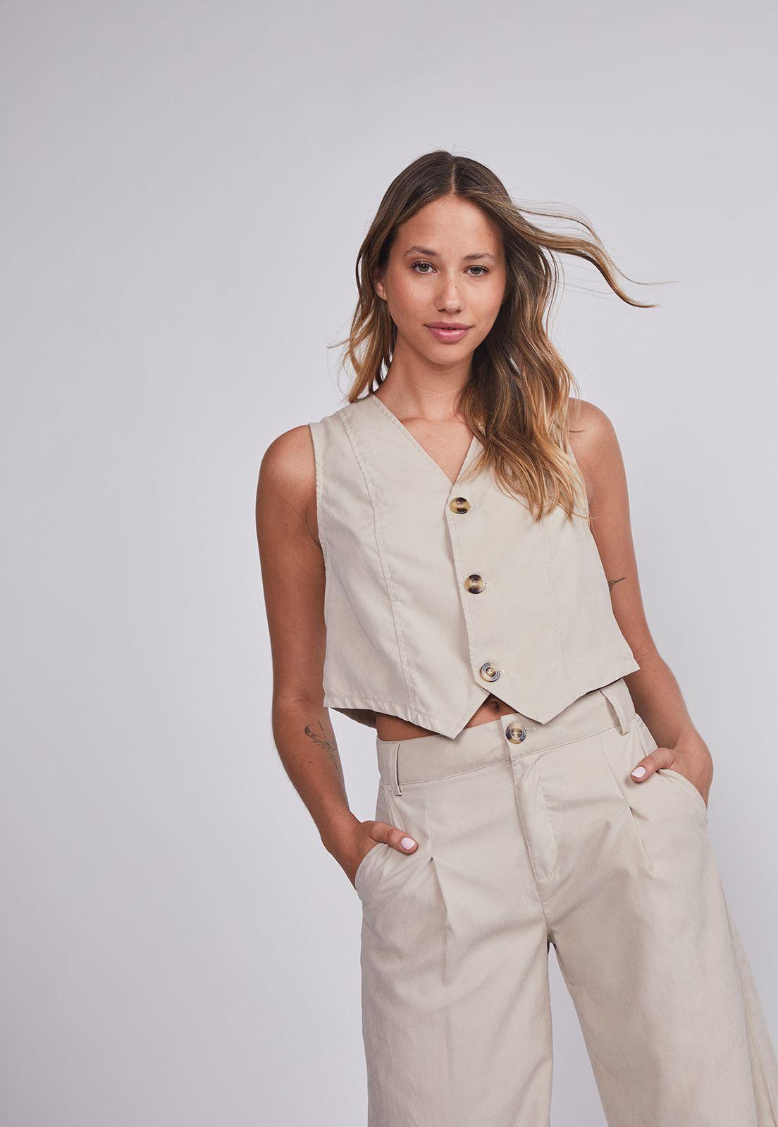 Blusa Mujer Beige Gillette Liviano Sioux-1