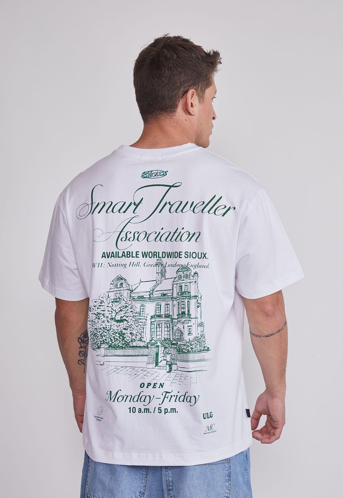 Polera Hombre Bordado Relaxed Blanco Sioux-3