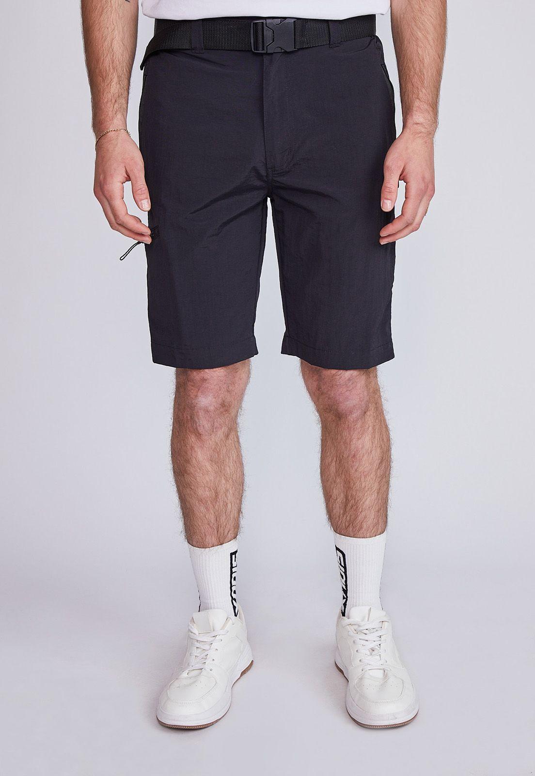 Bermuda Hombre 3 Bolsillos Negro Sioux-0