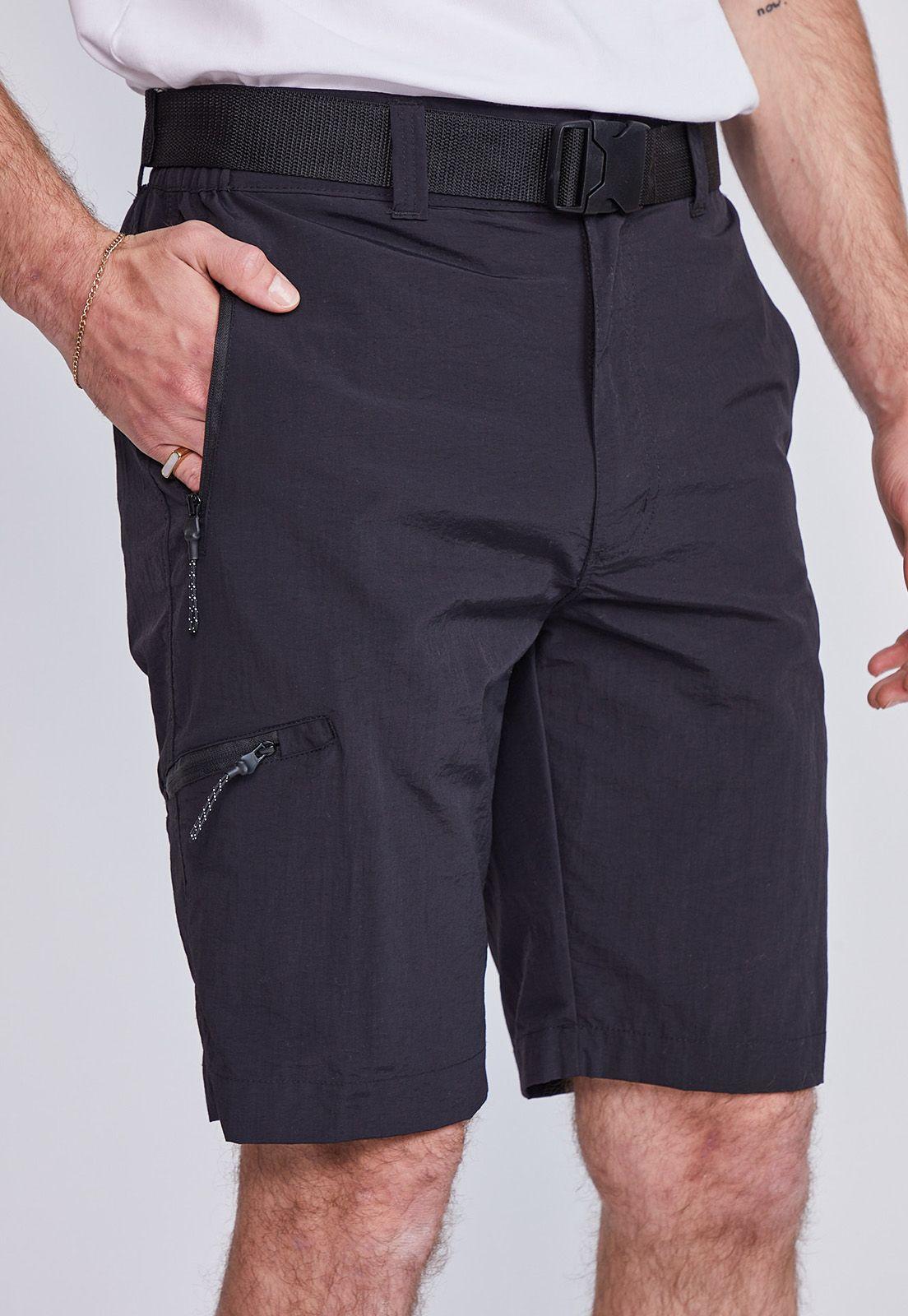 Bermuda Hombre 3 Bolsillos Negro Sioux-1