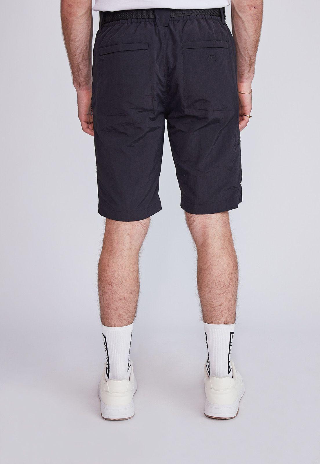 Bermuda Hombre 3 Bolsillos Negro Sioux-2