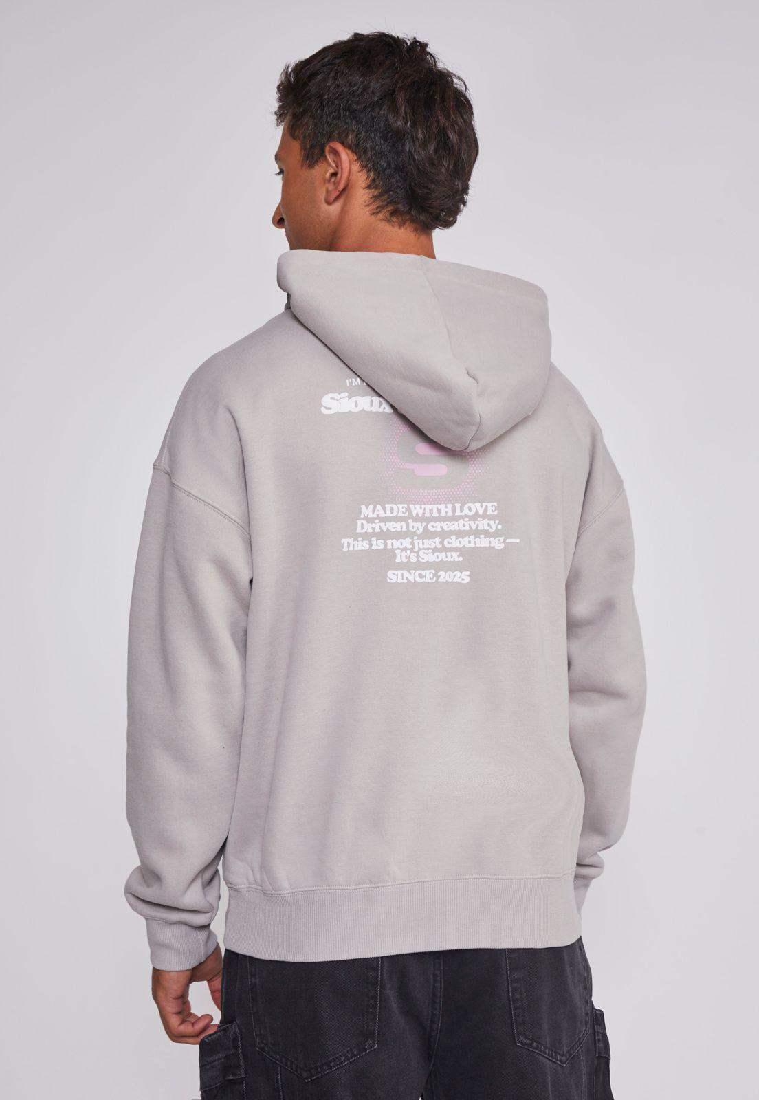 Polerón Hombre Lavado 3D Gris Sioux-1