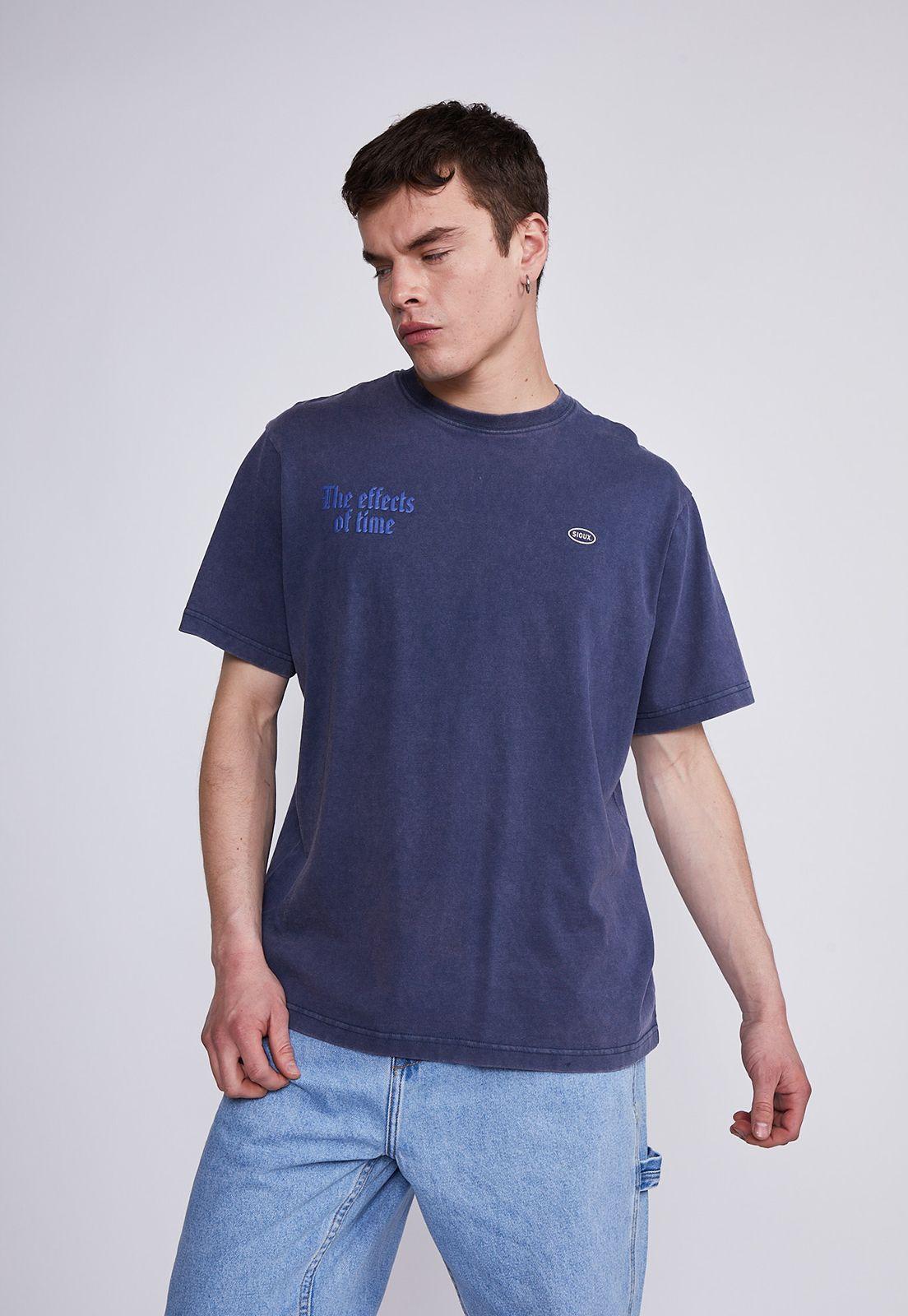 Polera Hombre Azul Lobo Sioux-0