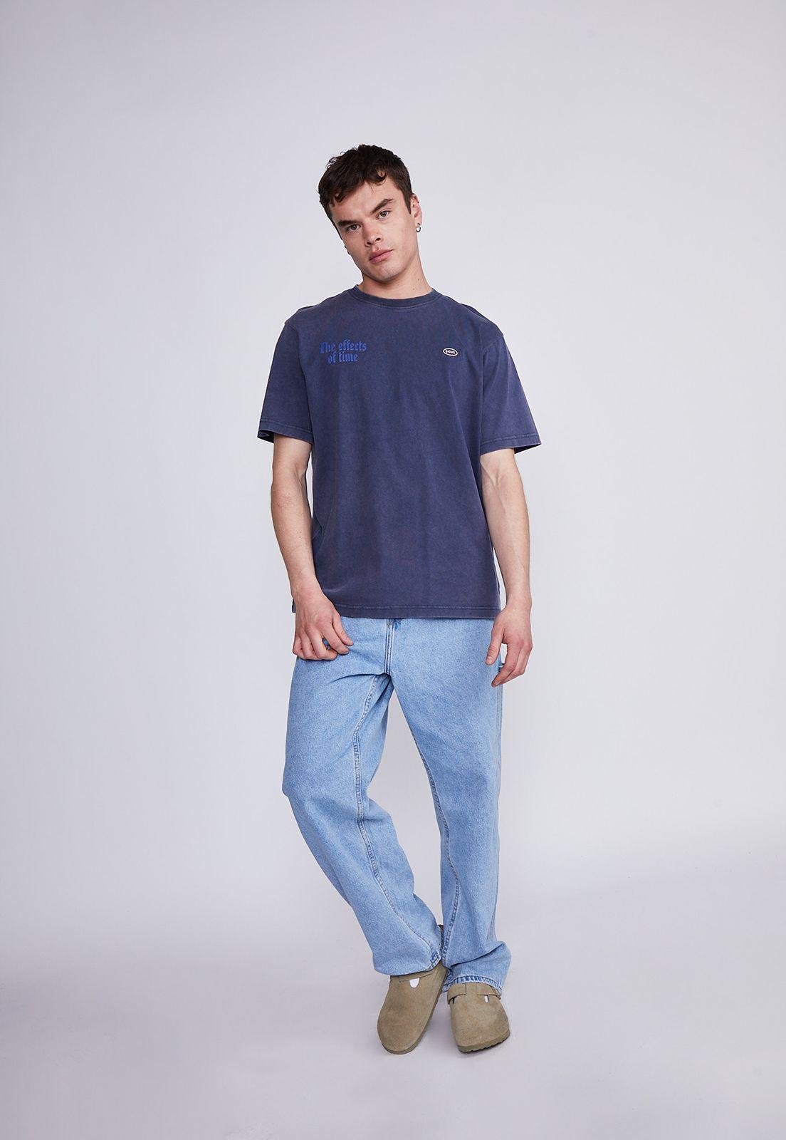 Polera Hombre Azul Lobo Sioux-3