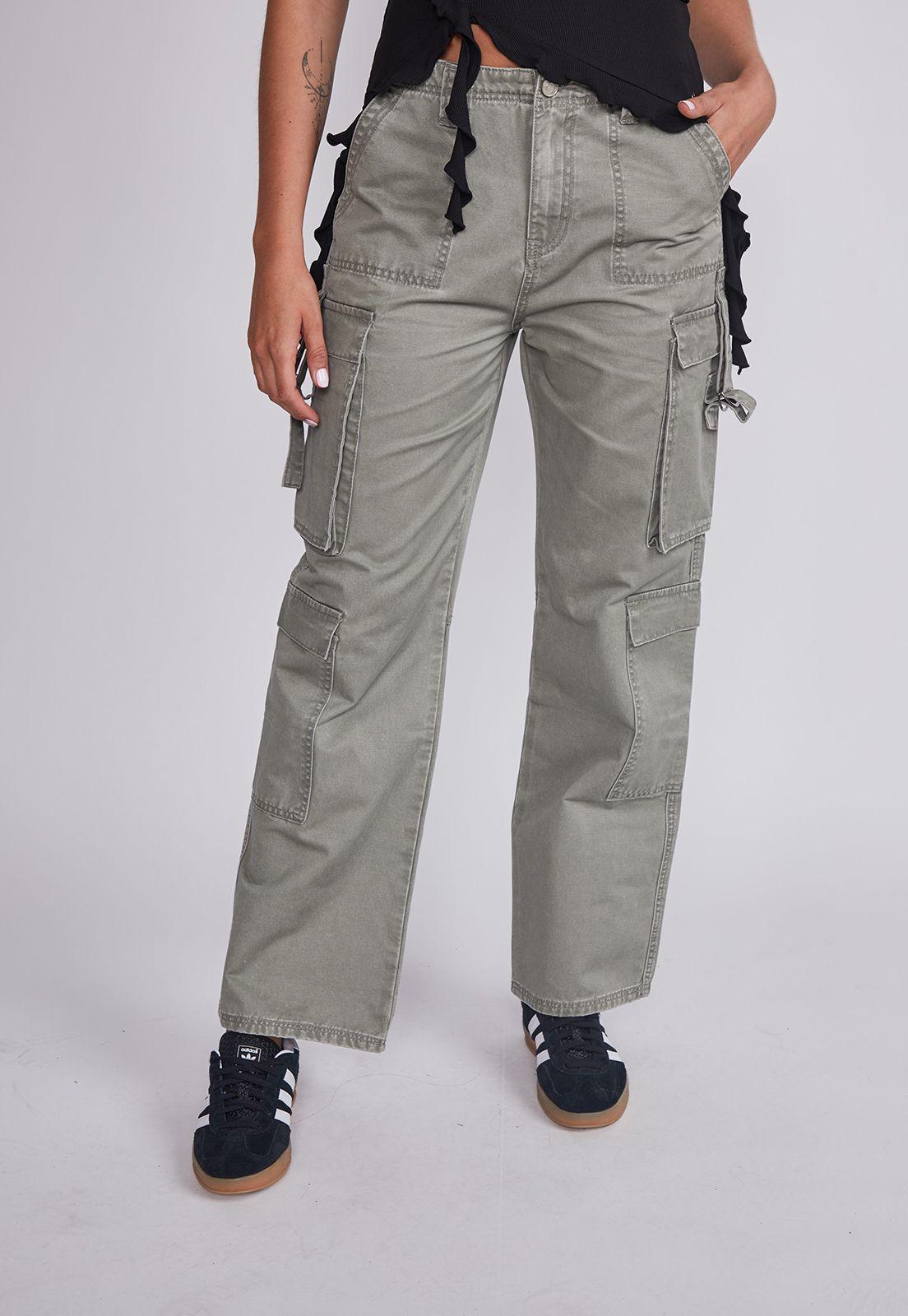 Pantalón Mujer Verde Tiradores Sioux-0