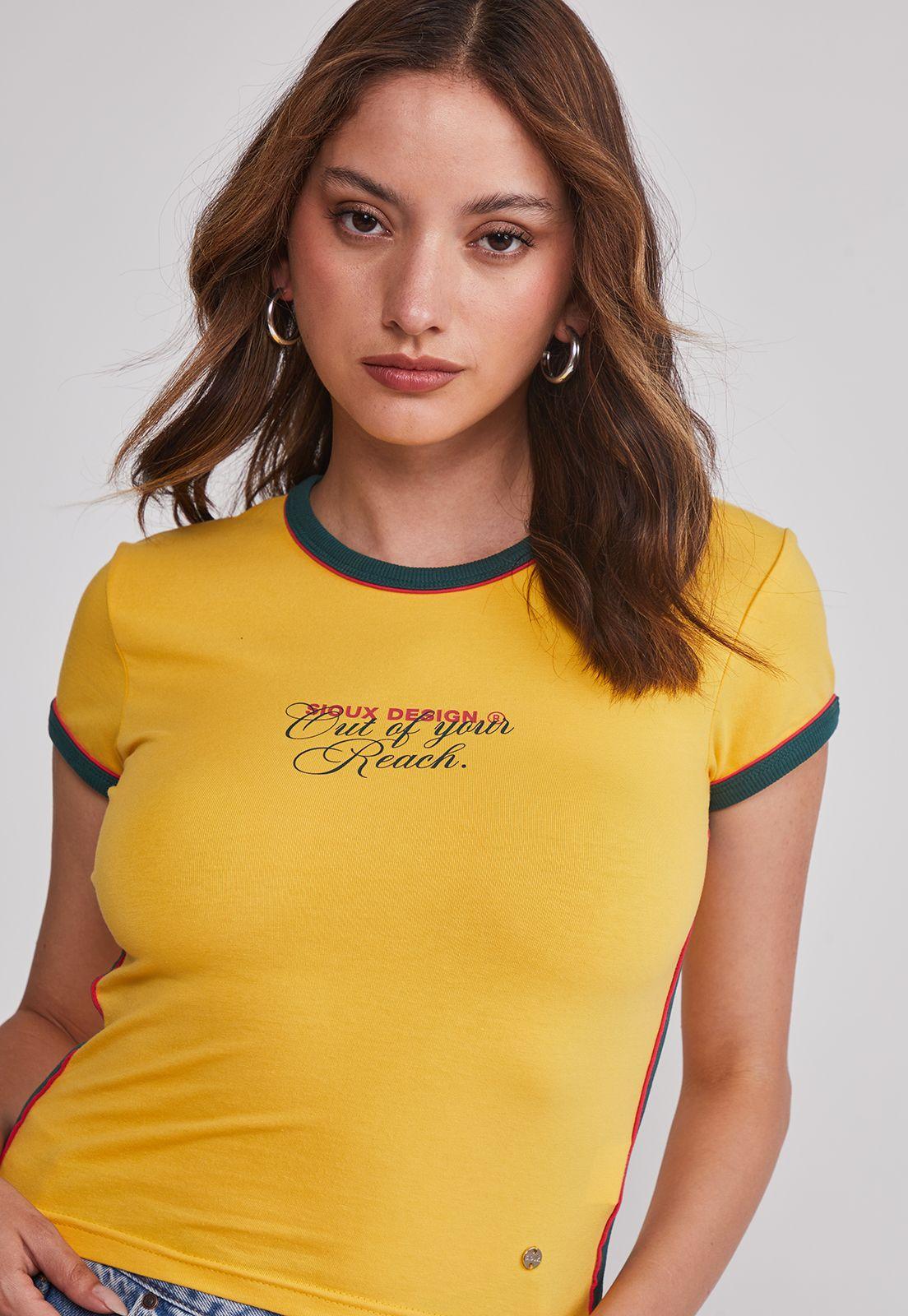 Polera Mujer Elasticada Brasil Amarillo Sioux-3