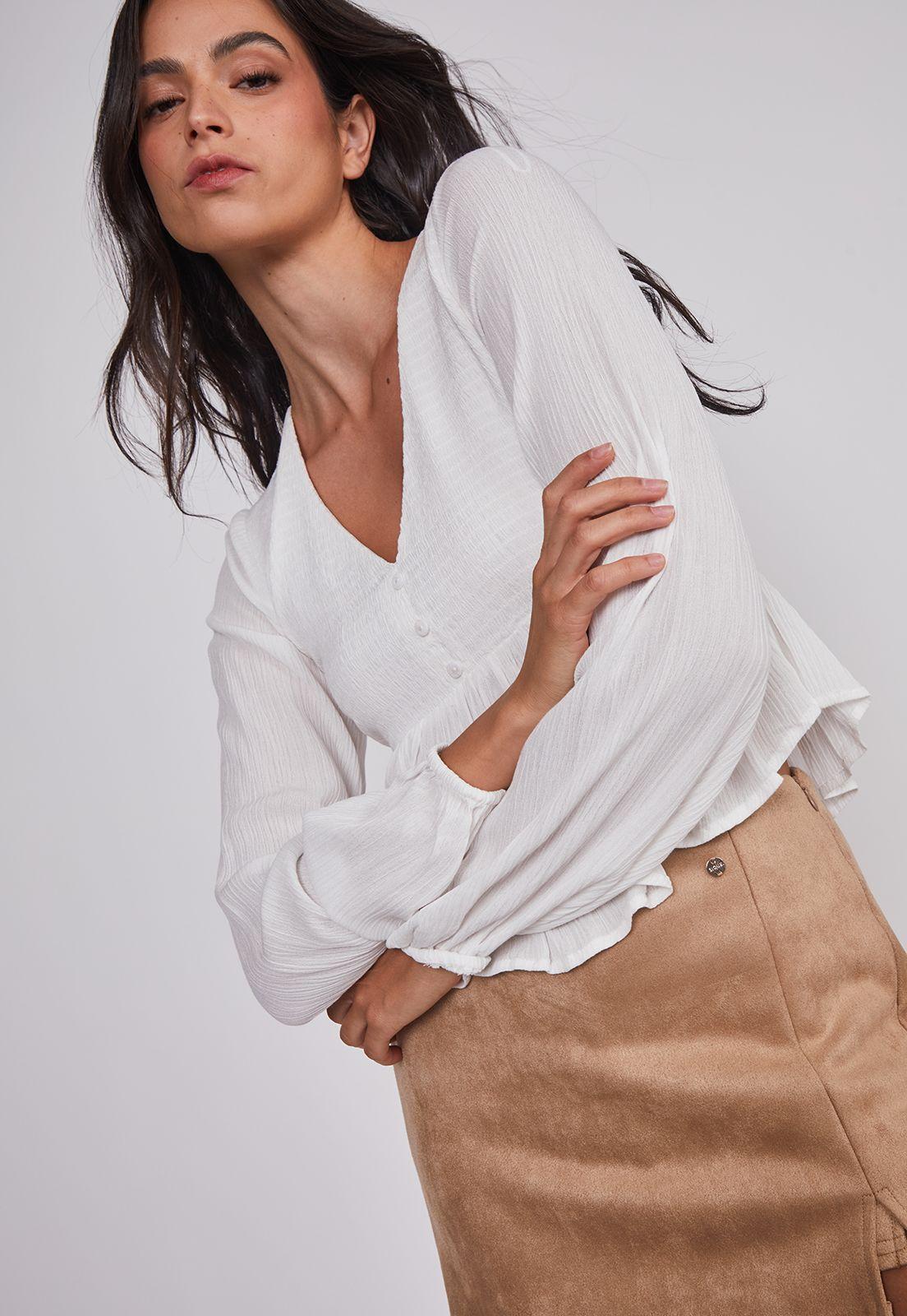 Blusa Mujer Corte Busto Blanco Sioux-4