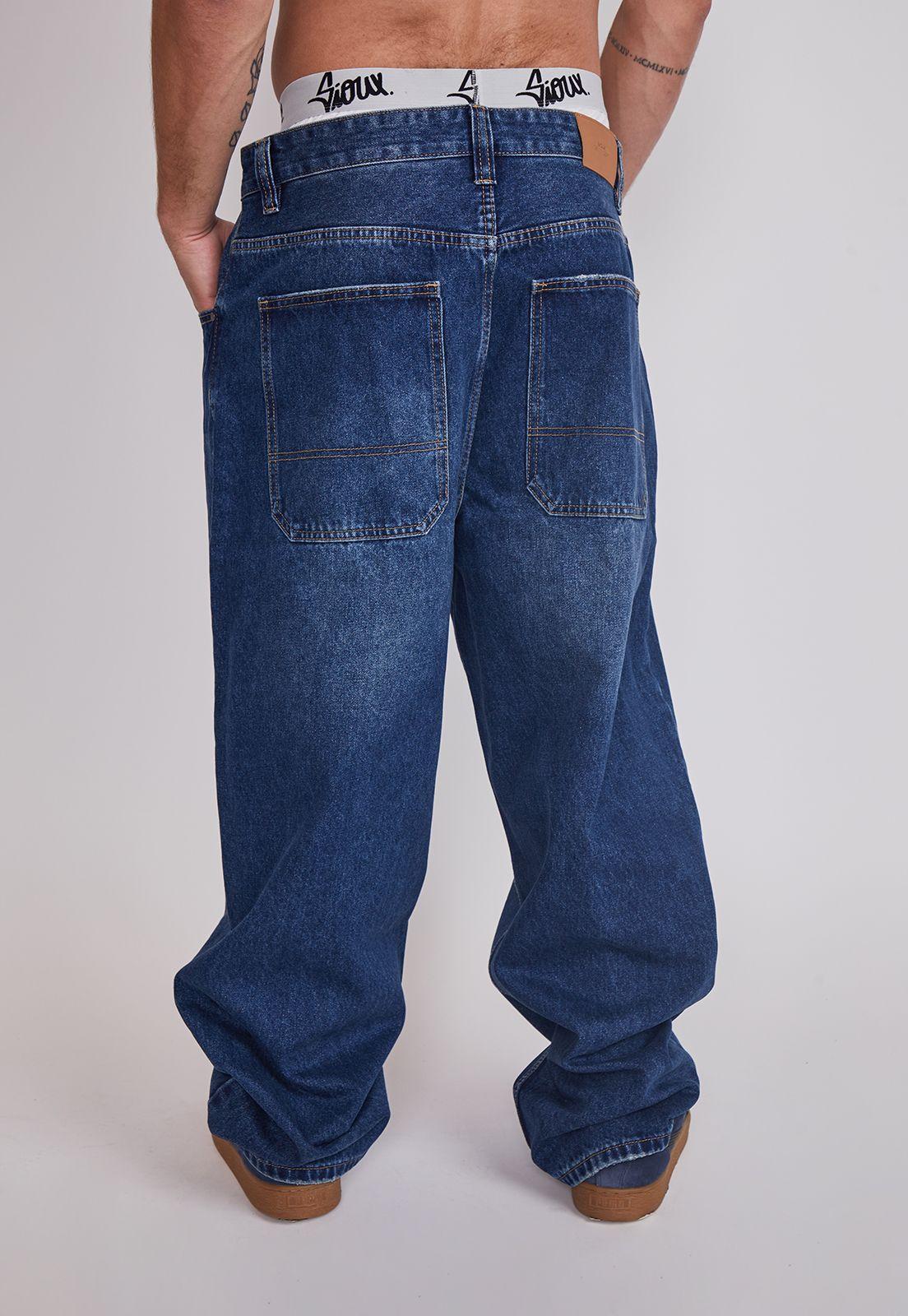 Jeans Hombre Skater Pretina Azul Sioux-2