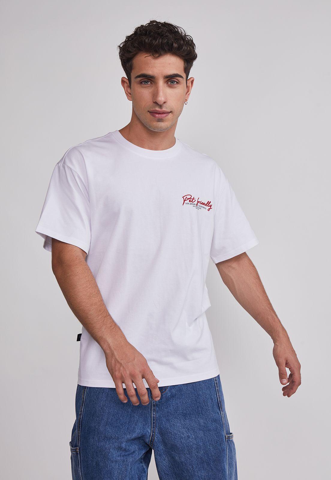 Polera Hombre Pet Friendly Blanco Sioux-0