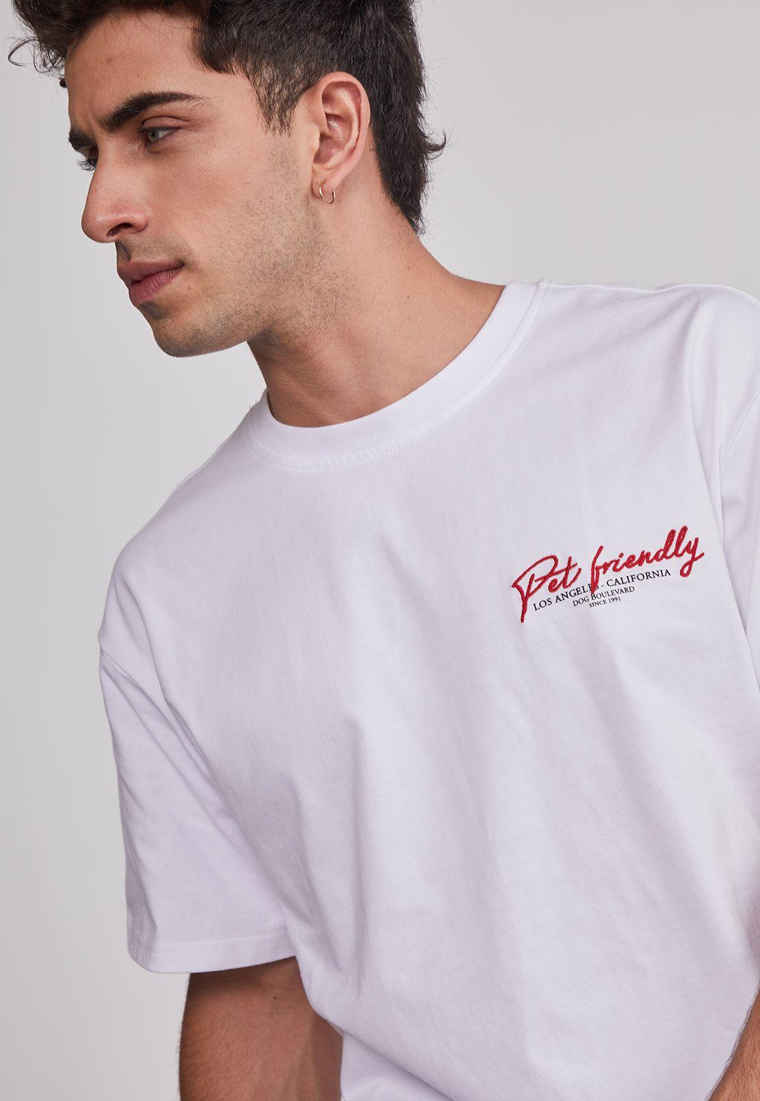 Polera Hombre Pet Friendly Blanco Sioux-3