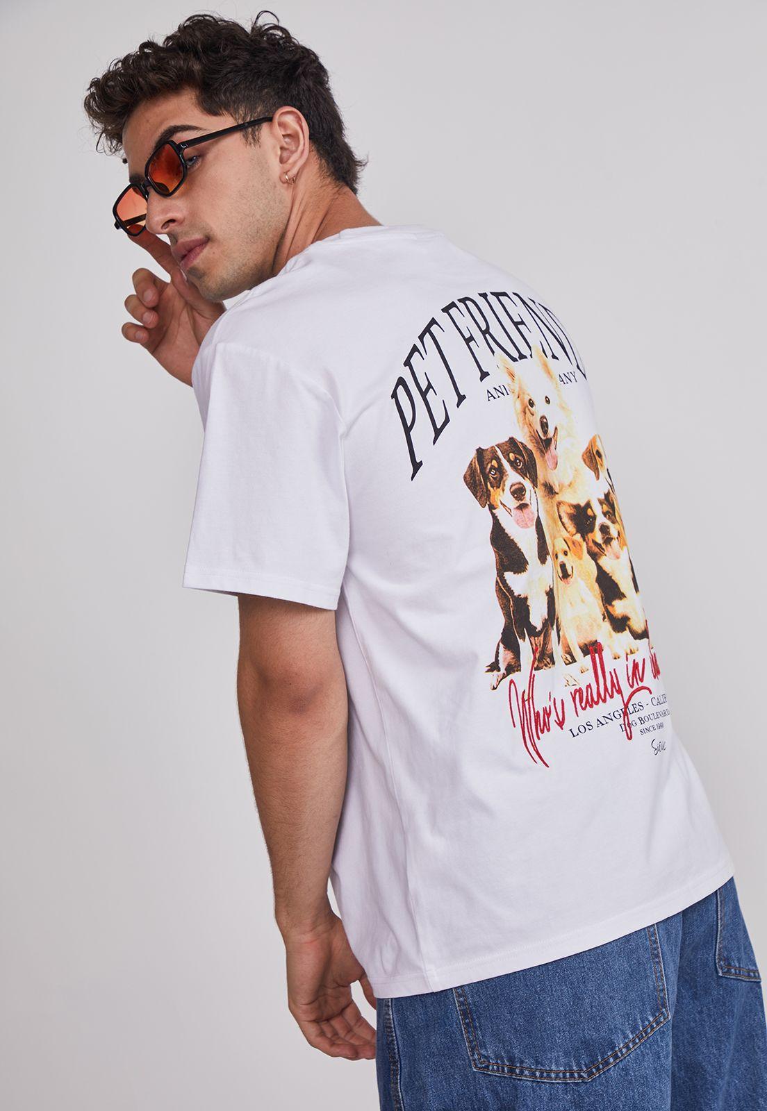 Polera Hombre Pet Friendly Blanco Sioux-4