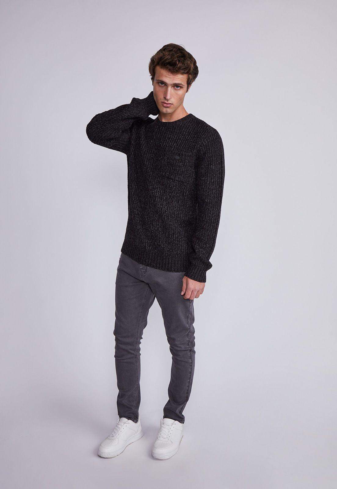 Sweater Hombre Azul Cuello Redondo Sioux-3