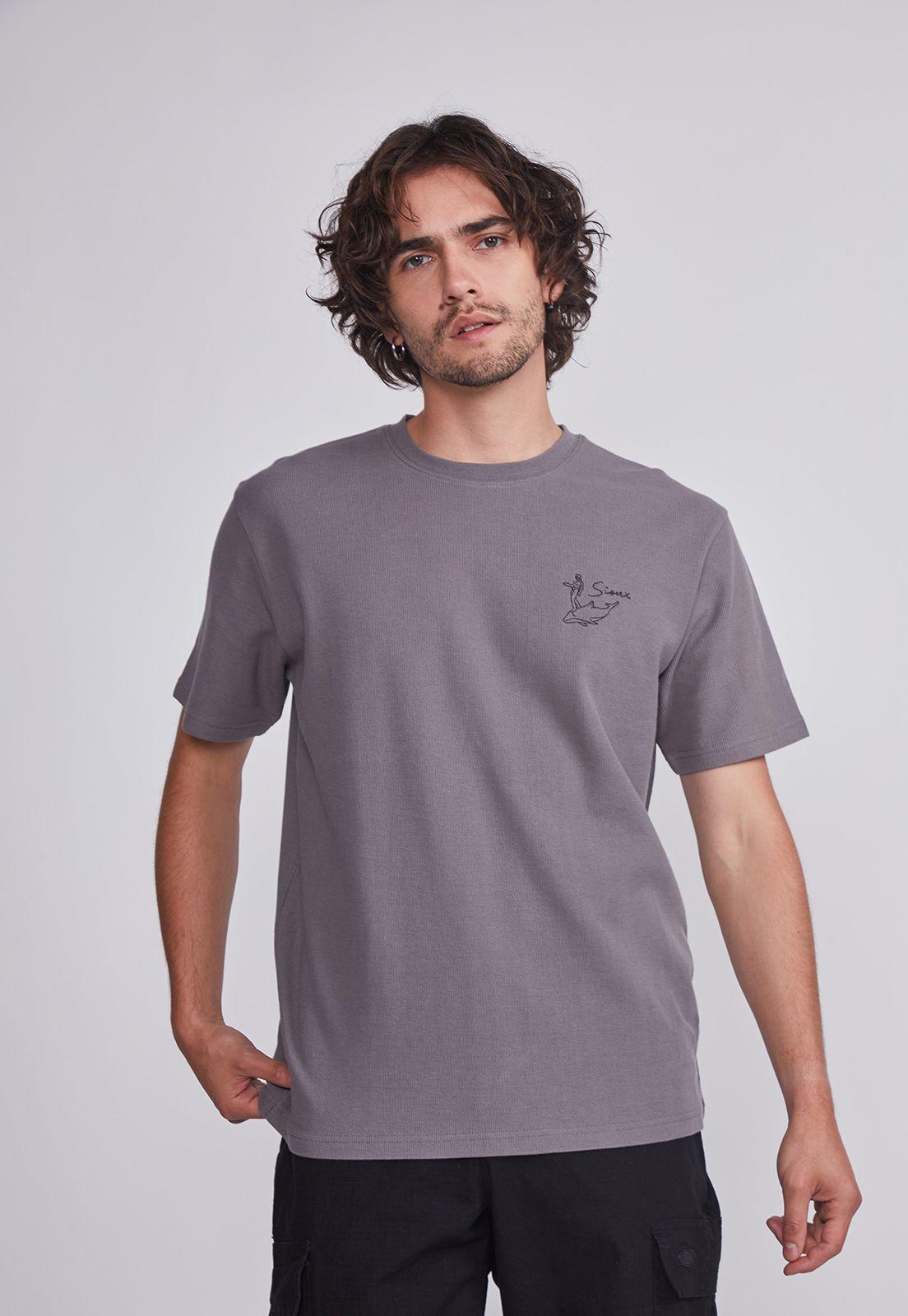 Polera Hombre Gris Waffle Surf Sioux-0