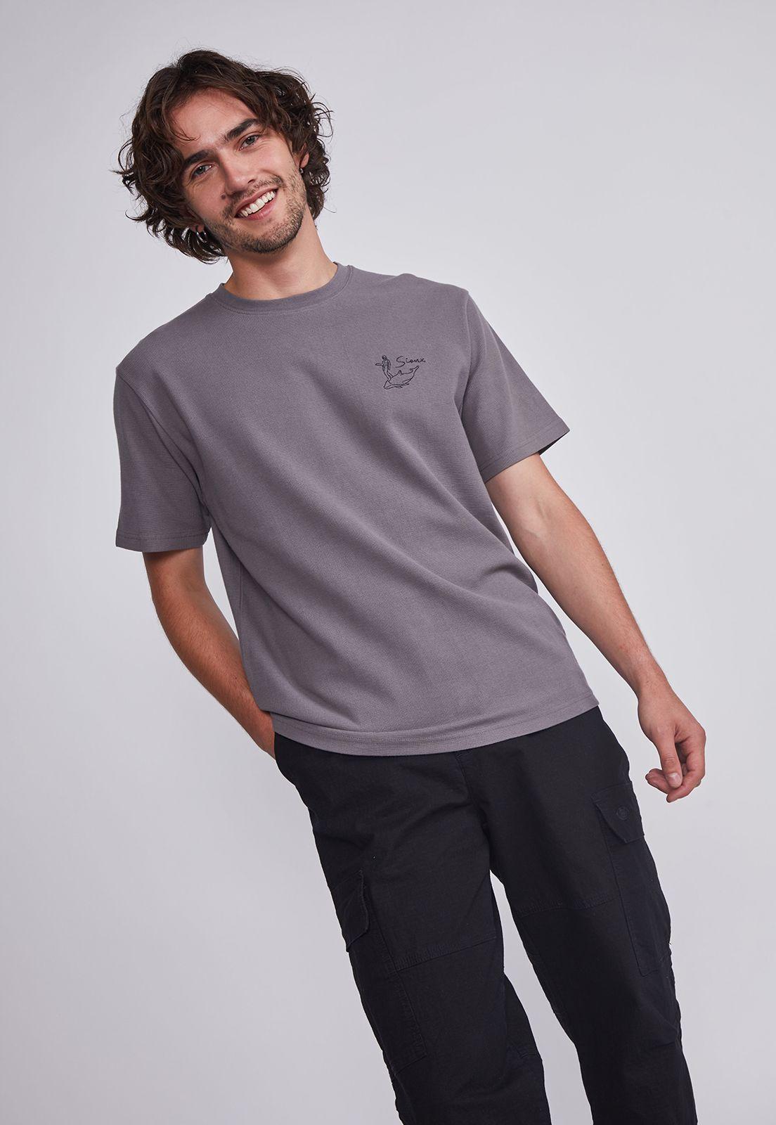 Polera Hombre Gris Waffle Surf Sioux-1