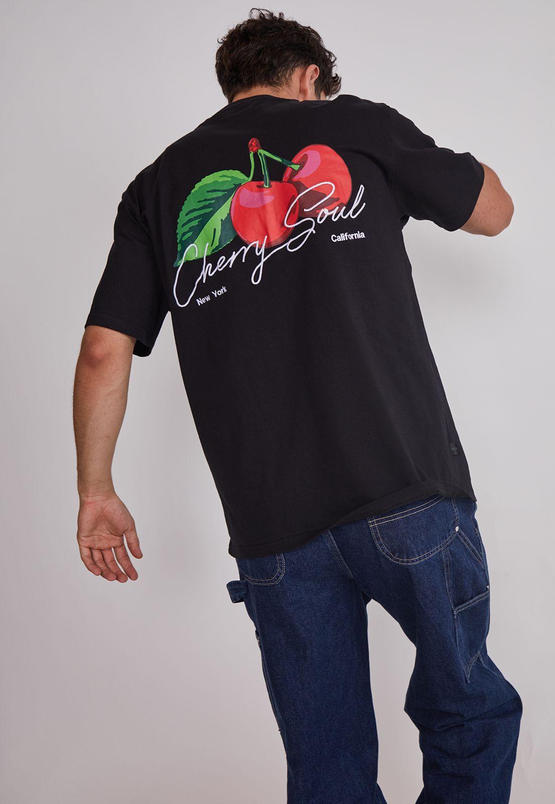 Polera Hombre Cherry Negro Sioux-2