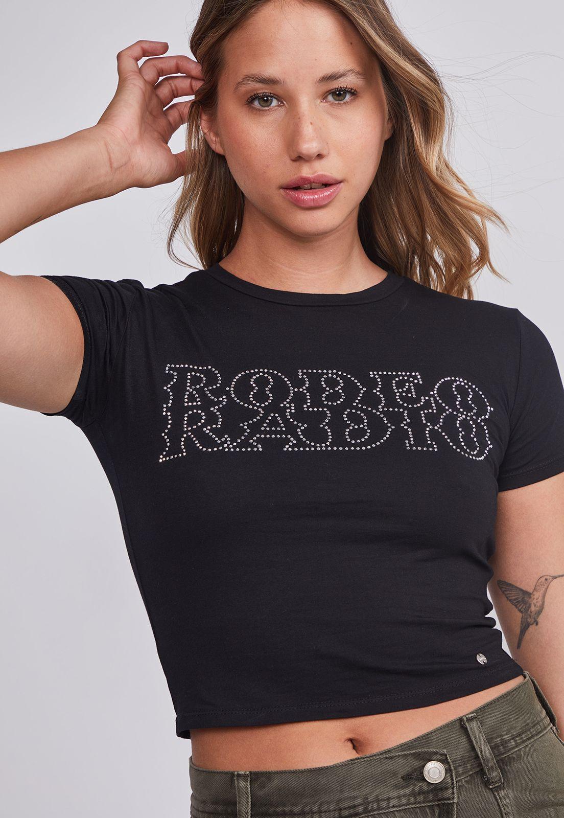 Polera Mujer Negro Con Strass Sioux-2