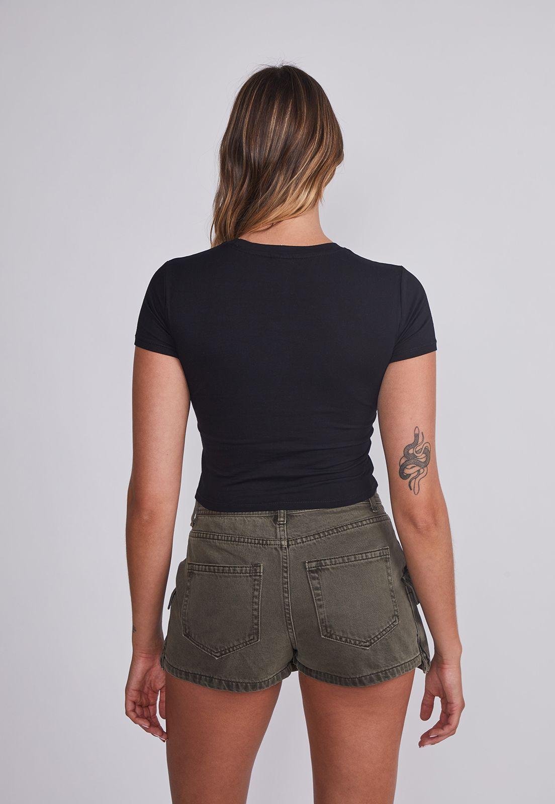 Polera Mujer Negro Con Strass Sioux-3