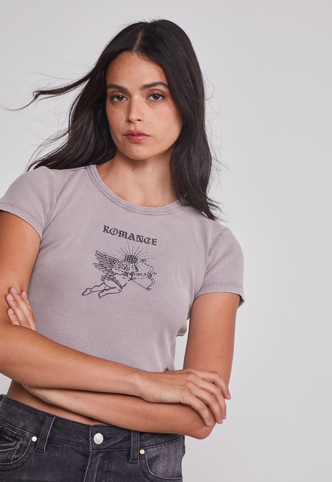 Polera Mujer Lavada Tachas Gris Sioux-3