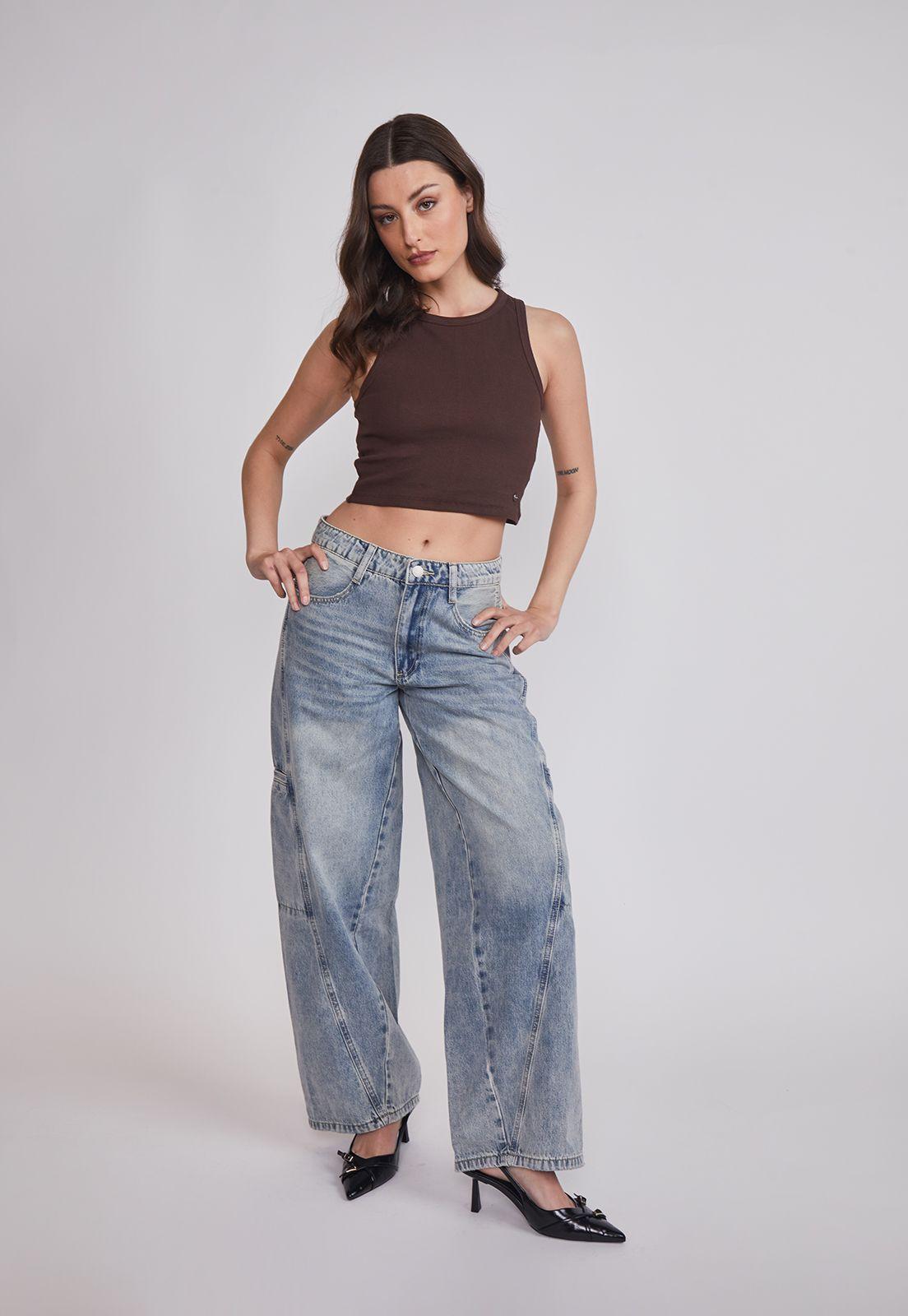 Peto Mujer Halter Crop Azul Sioux-4