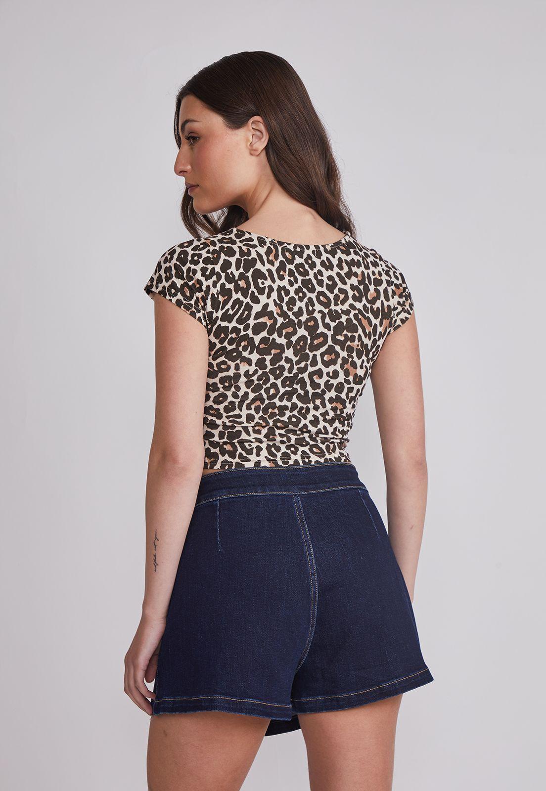 Polera Mujer Leopardo Beige Sioux-3