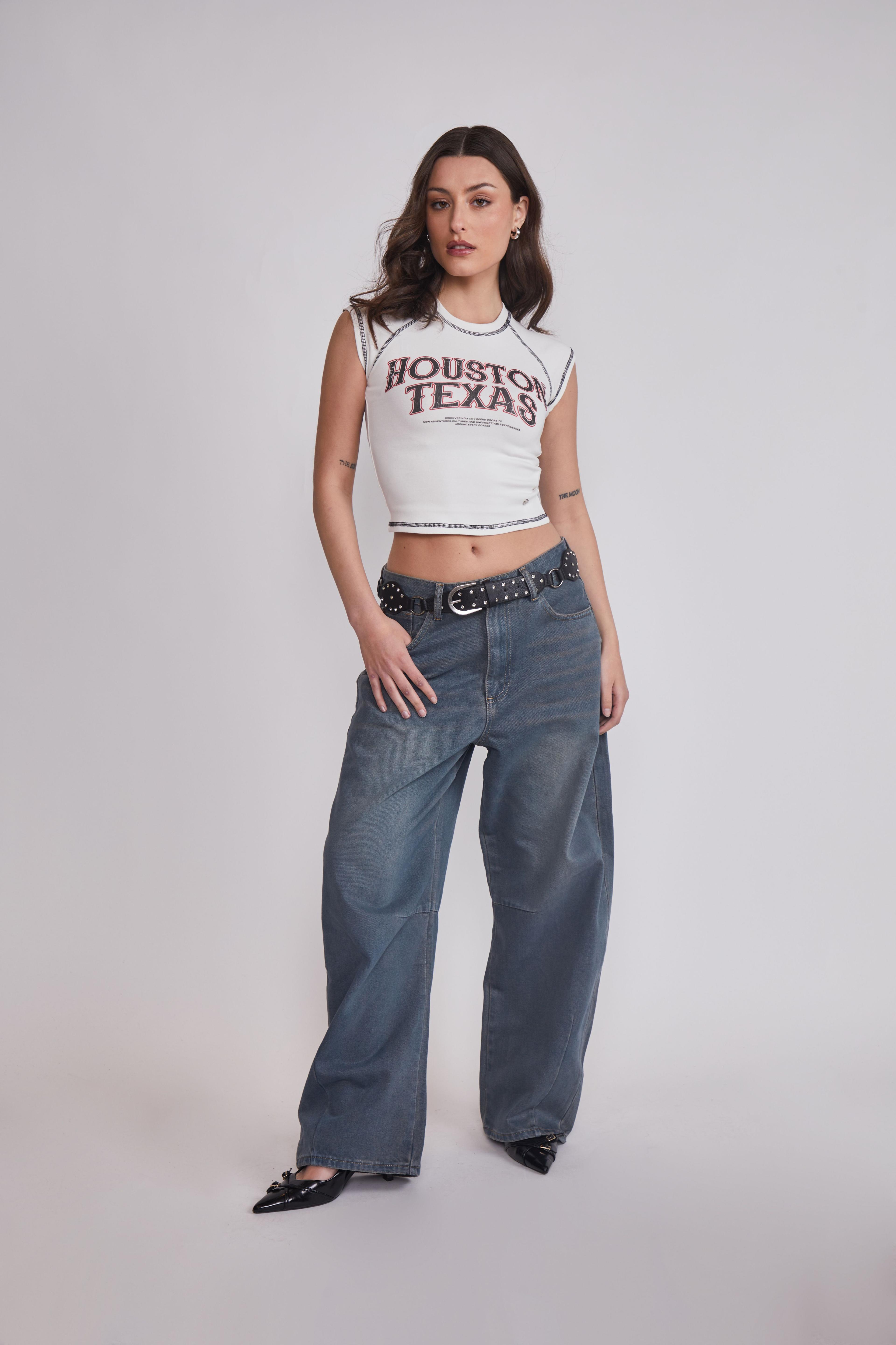 Jeans Mujer Baggy Lavado Celeste Sioux-4