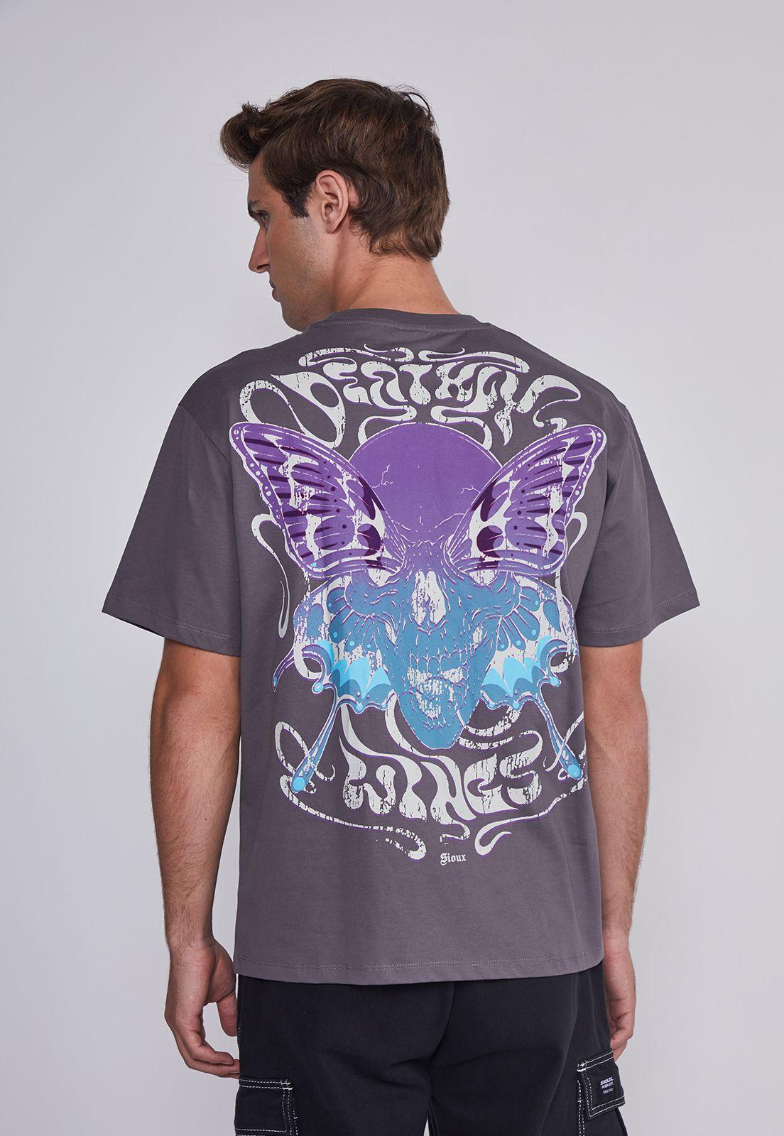 Polera Hombre Mariposa Gris Sioux-2