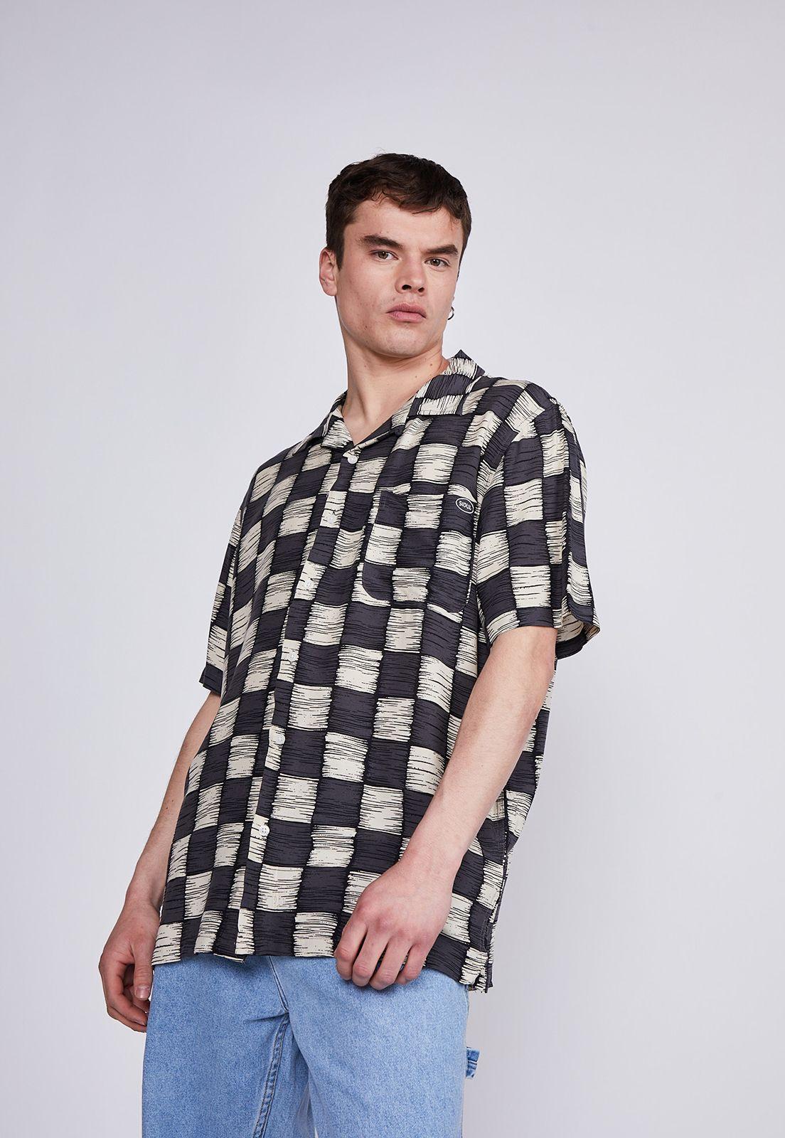 Camisa Hombre Gris Tablero Sioux-0