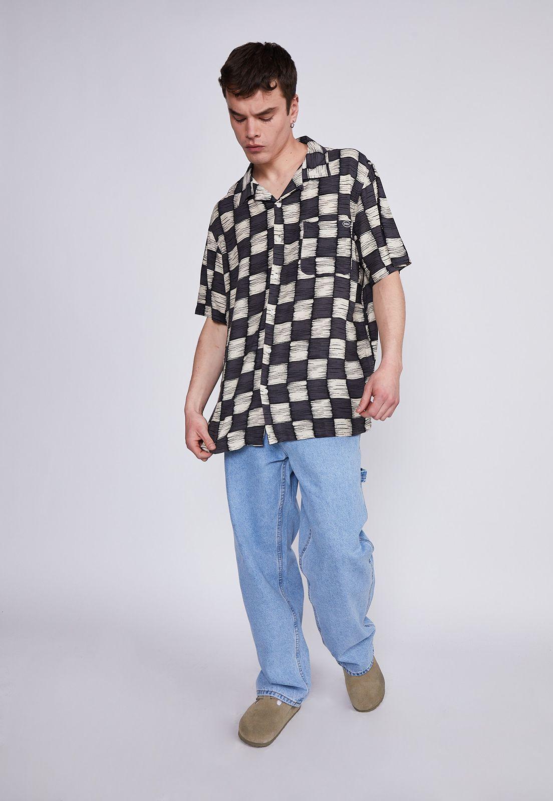 Camisa Hombre Gris Tablero Sioux-4