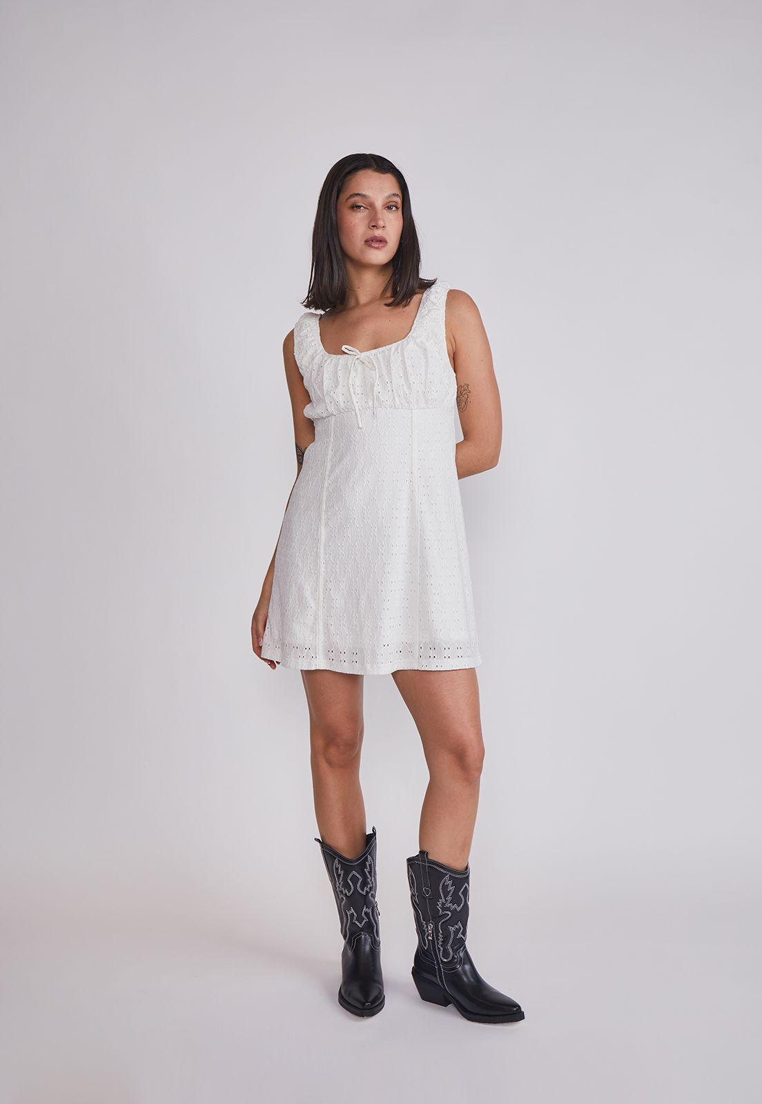 Vestido Mujer Tipo Corset Crudo Sioux-4