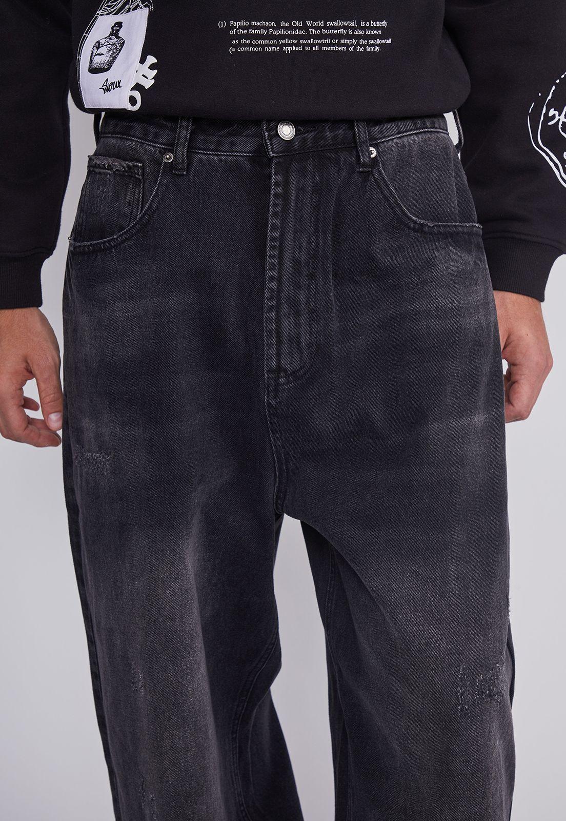 Jeans Hombre Super Baggy Negro Sioux-1