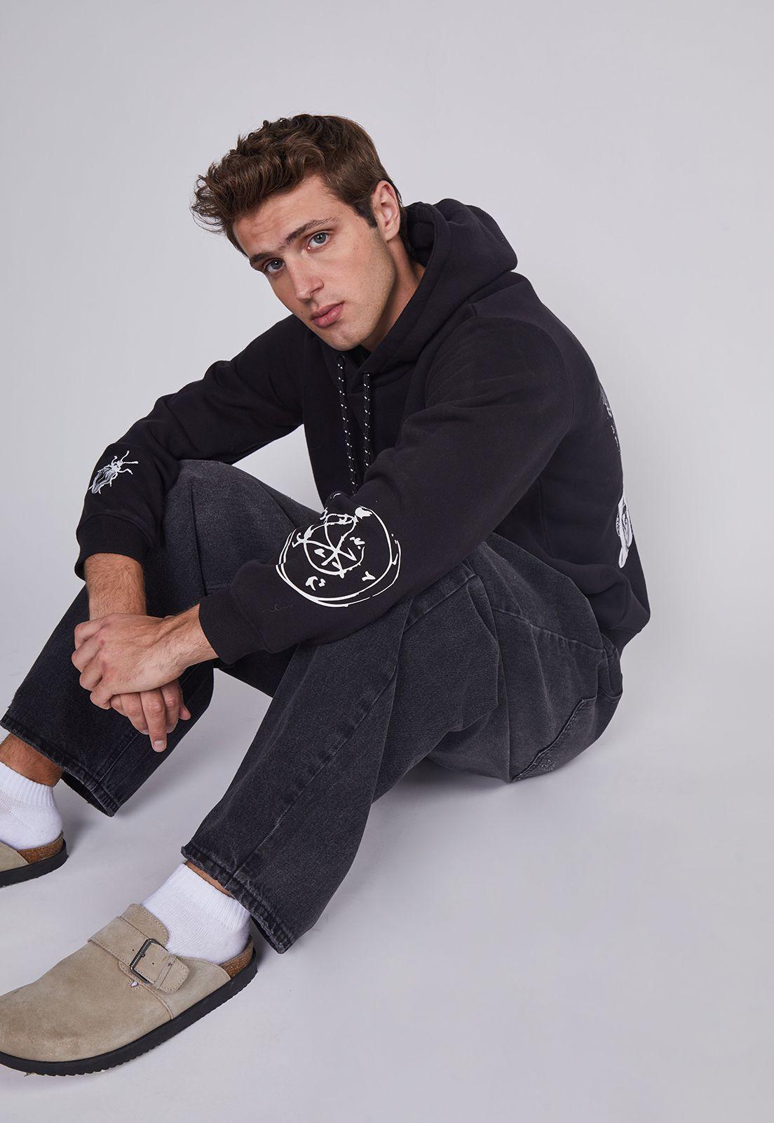 Jeans Hombre Super Baggy Negro Sioux-2